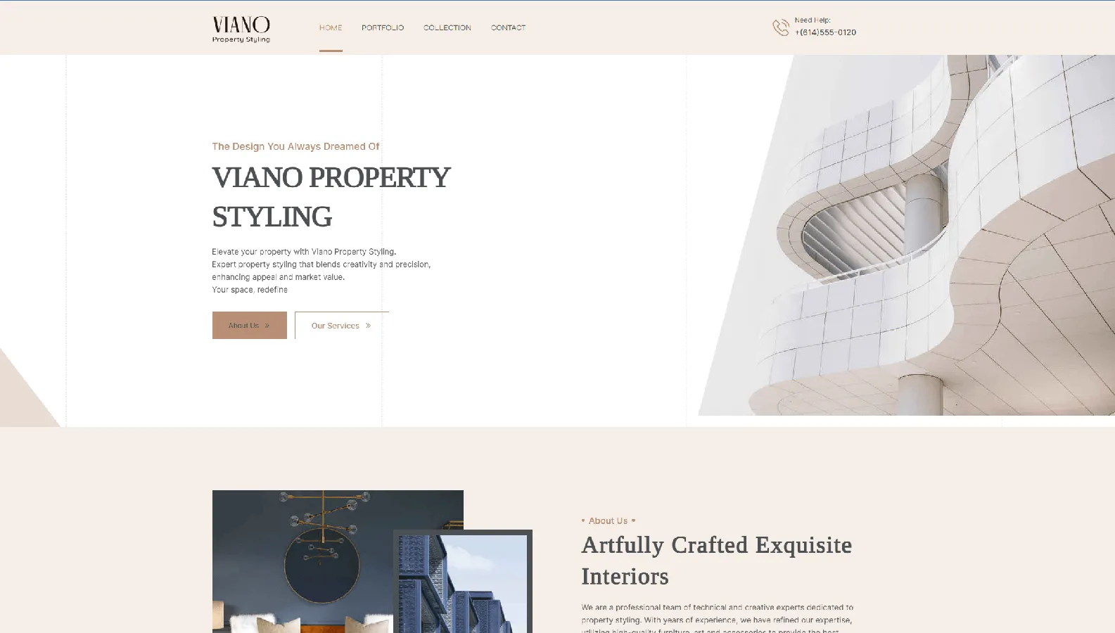 A screenshot of https://vianopropertystyling.com.au/